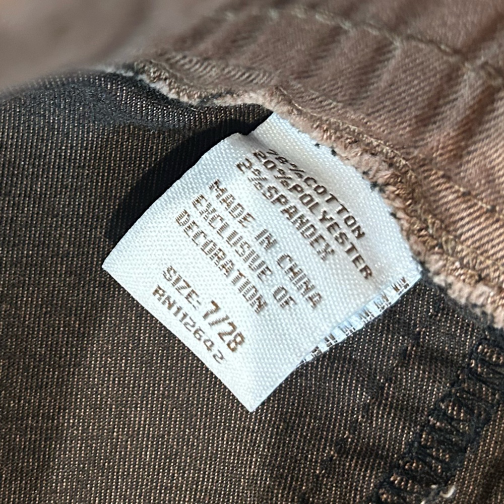 Telepatia Cargo Jogger Pants | Brown | Size 28 | NWOT - Picture 4 of 5
